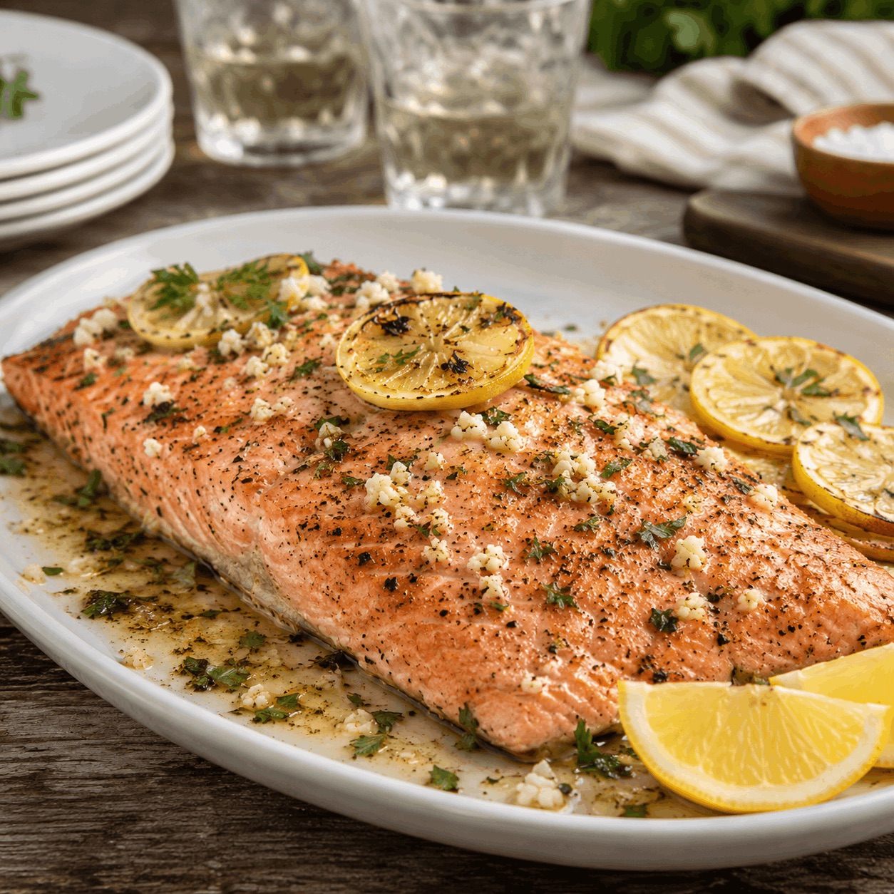 Tillamook Lemon Garlic Salmon - Big Johnson's Guide Service